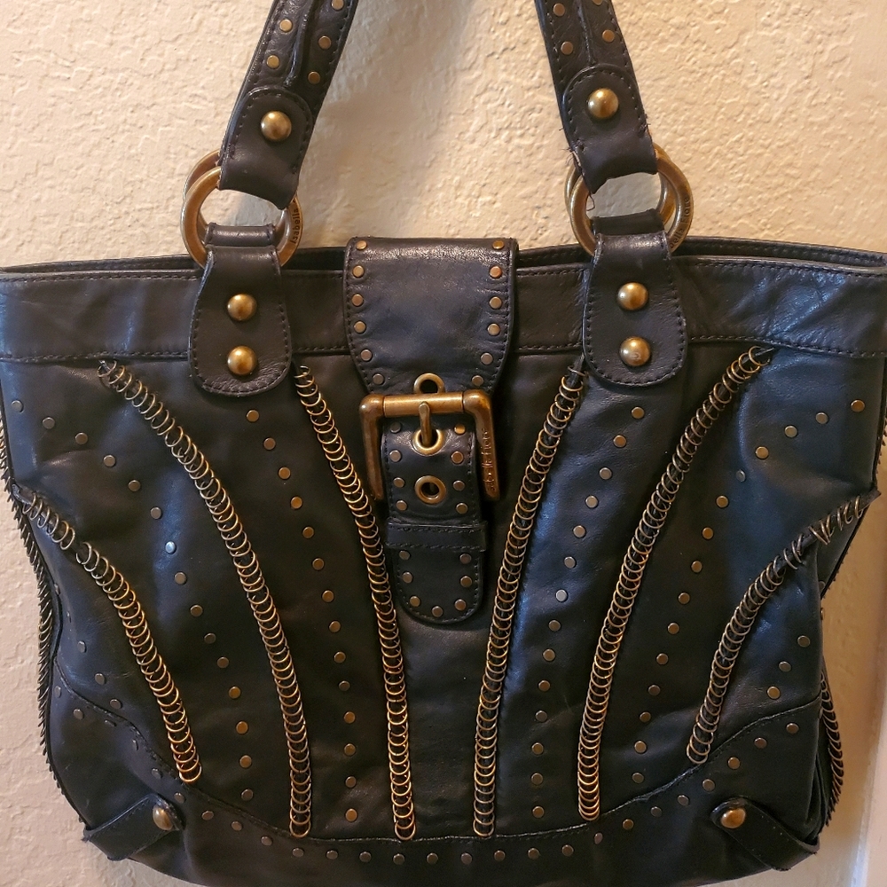 Isabella Fiore Studded Leather Handbag